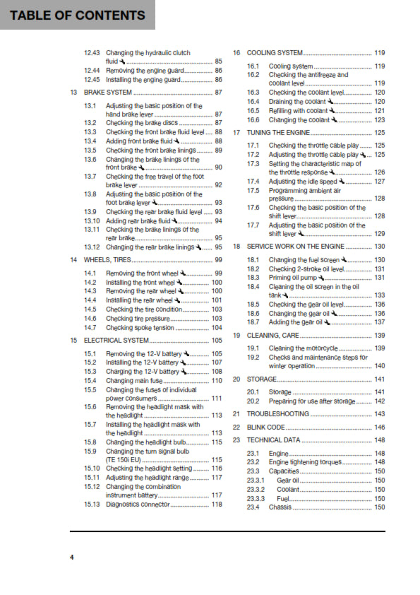 Official Husqvarna 2021 TE 150i Owners Manual (Digital & Physical Copy)