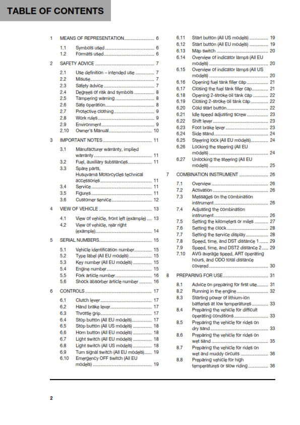 Official Husqvarna 2021 TE 250i, TE 350i & Rockstar Edition Owners Manual (Digital & Physical Copy)