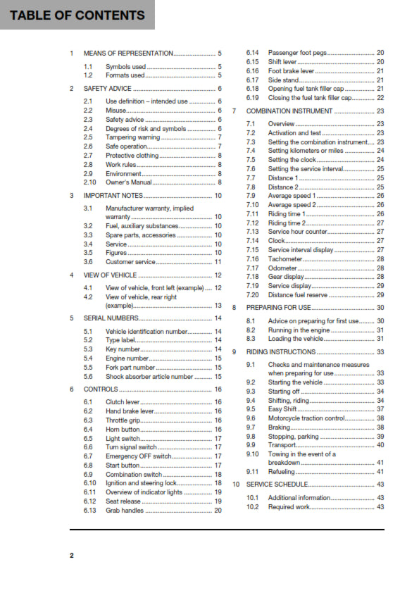 Official Husqvarna 2022 701 Supermoto Owners Manual (Digital & Physical Copy)