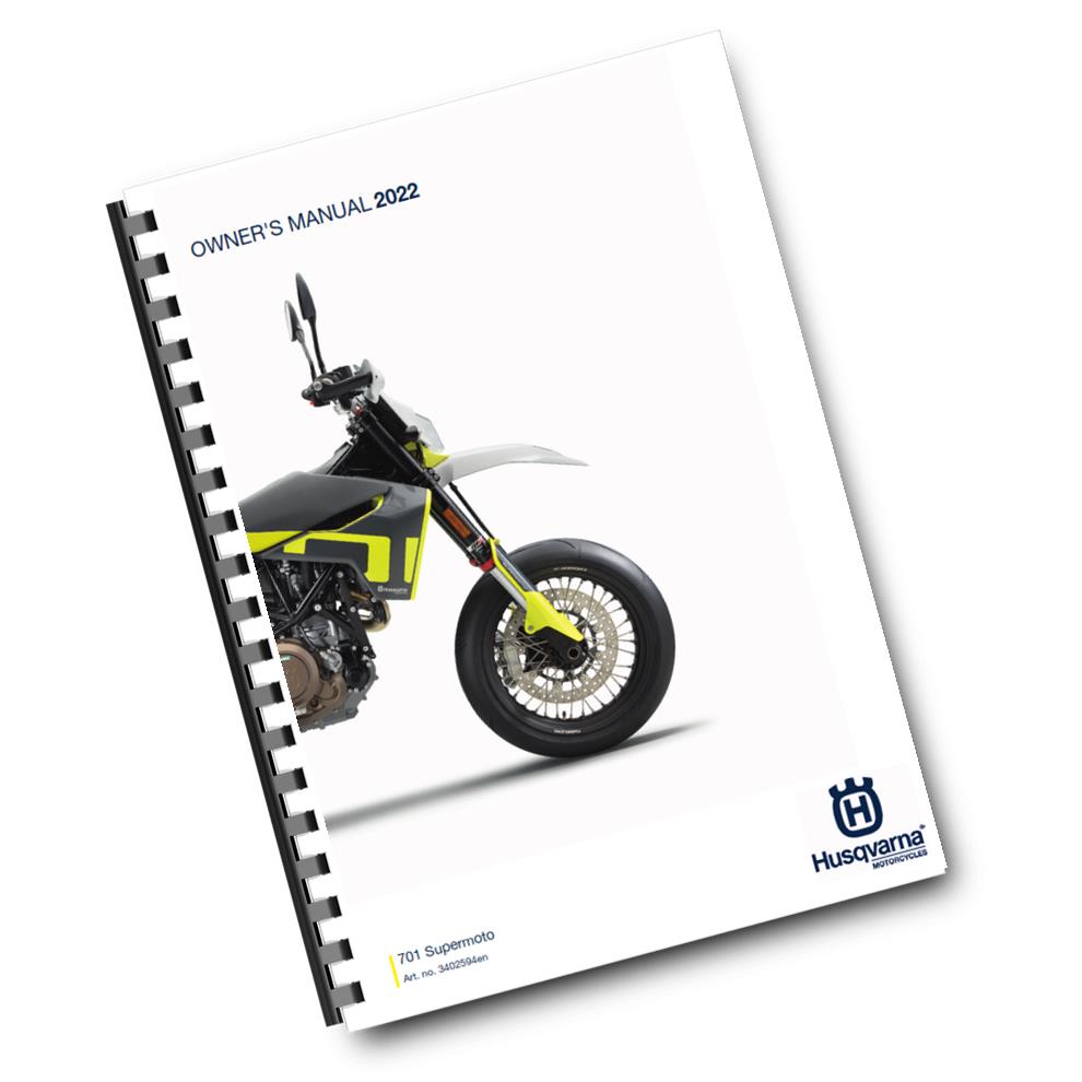 Official Husqvarna 2022 701 Supermoto US Owners Manual (Digital & Physical Copy)