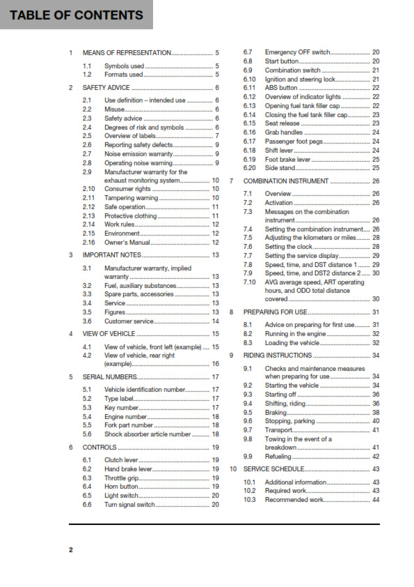 Official Husqvarna 2022 701 Supermoto US Owners Manual (Digital & Physical Copy)