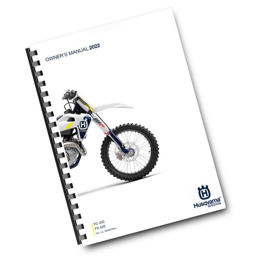 Official Husqvarna 2022 FC 450 & FX 450 Owners Manual (Digital & Physical Copy)