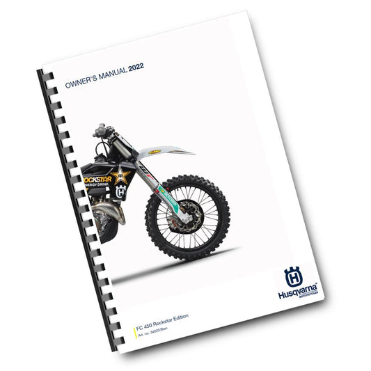 Official Husqvarna 2022 FC 450 Rockstar Edition Owners Manual (Digital & Physical Copy)