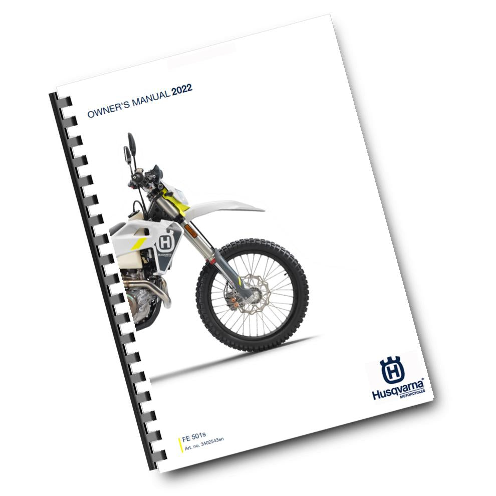 Official Husqvarna 2022 FE 501s Owners Manual (Digital & Physical Copy)