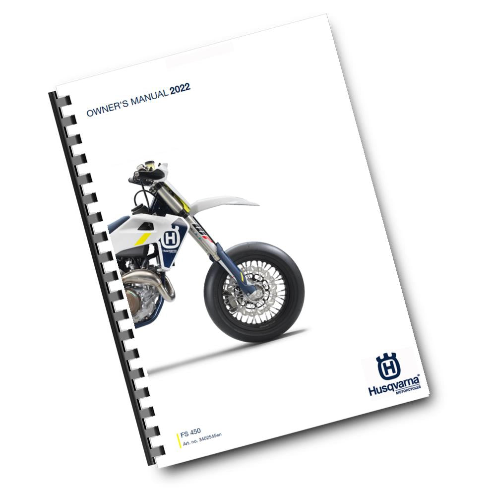 Official Husqvarna 2022 FS 450 Owners Manual (Digital & Physical Copy)