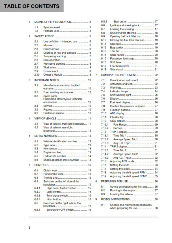 Official Husqvarna 2022 Svartpilen 200 Owners Manual (Digital & Physical Copy)