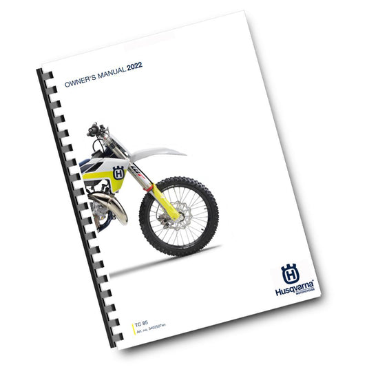 Official Husqvarna 2022 TC 85 19/16 & 17/14 Owners Manual (Digital & Physical Copy)