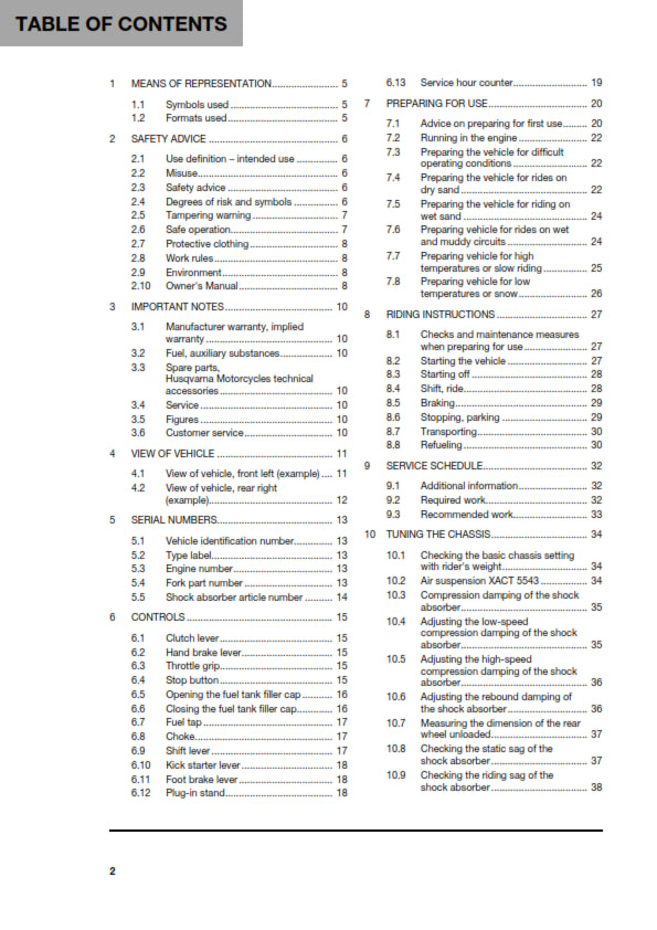 Official Husqvarna 2022 TC 85 19/16 & 17/14 Owners Manual (Digital & Physical Copy)
