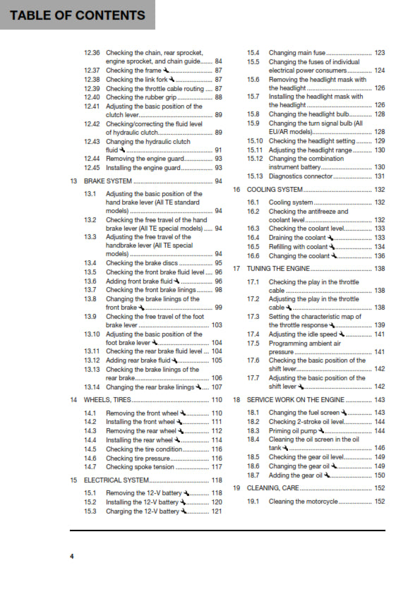 Official Husqvarna 2022 TE 250i, TE 300i & Rockstar Edition Owners Manual (Digital & Physical Copy)