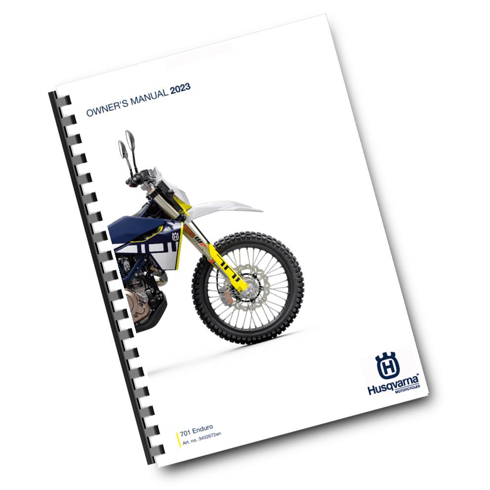 Official Husqvarna 2023 701 Enduro US Owners Manual (Digital & Physical Copy)