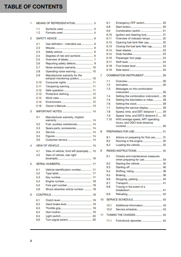 Official Husqvarna 2023 701 Enduro US Owners Manual (Digital & Physical Copy)