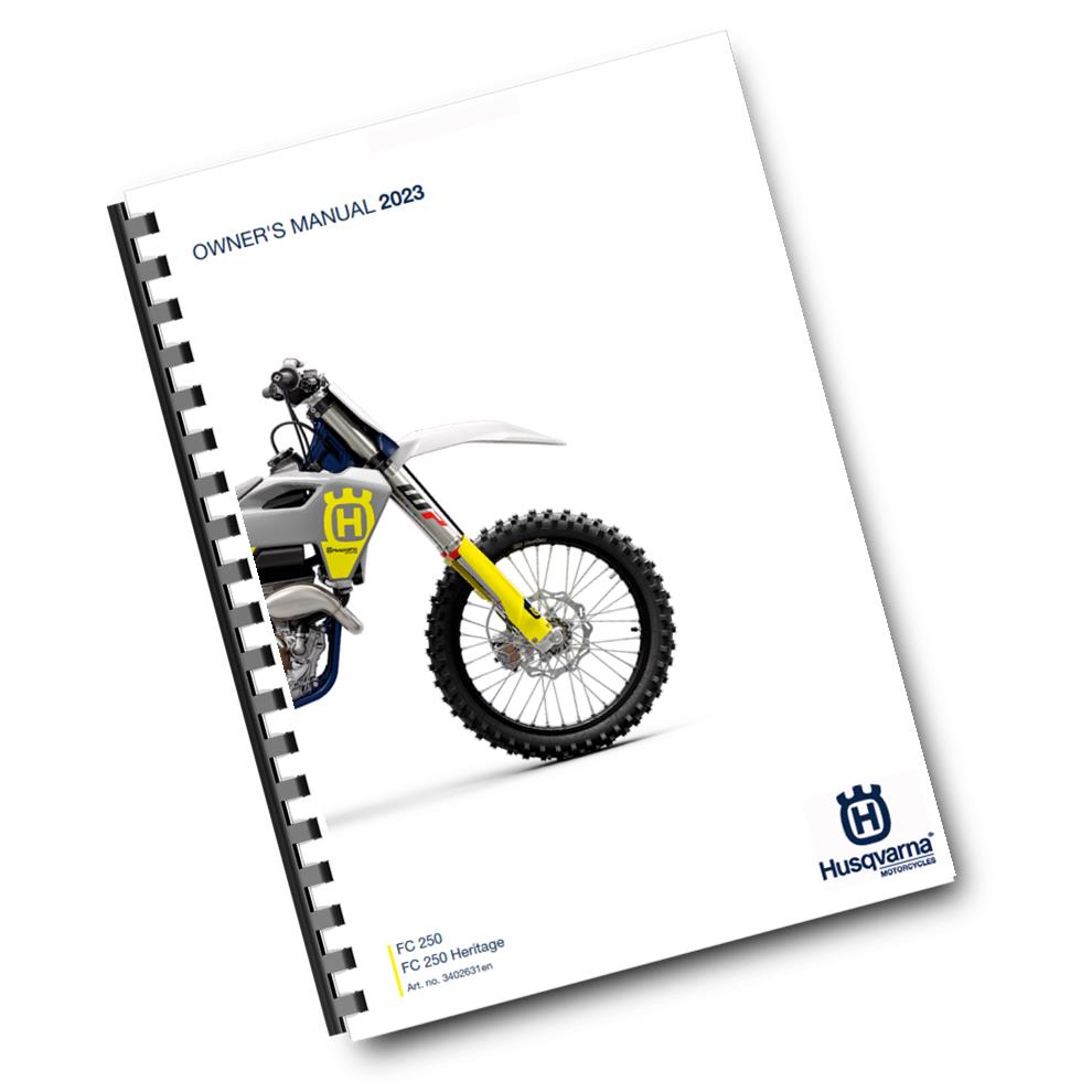Official Husqvarna 2023 FC 250 & FC 250 Heritage Owners Manual (Digital & Physical Copy)