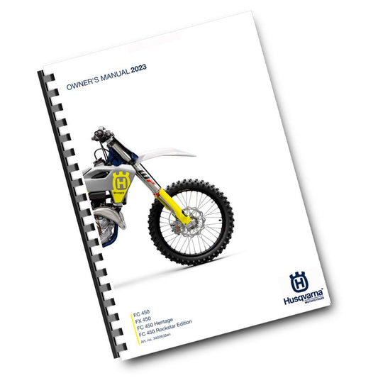 Official Husqvarna 2023 FX 450 & FC 450, Heritage & Rockstar Edition Owners Manual (Digital & Physical Copy)