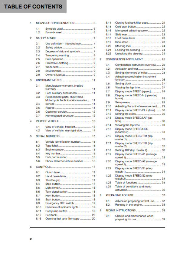 Official Husqvarna 2023 FR 450 Rally Owners Manual (Digital & Physical Copy)