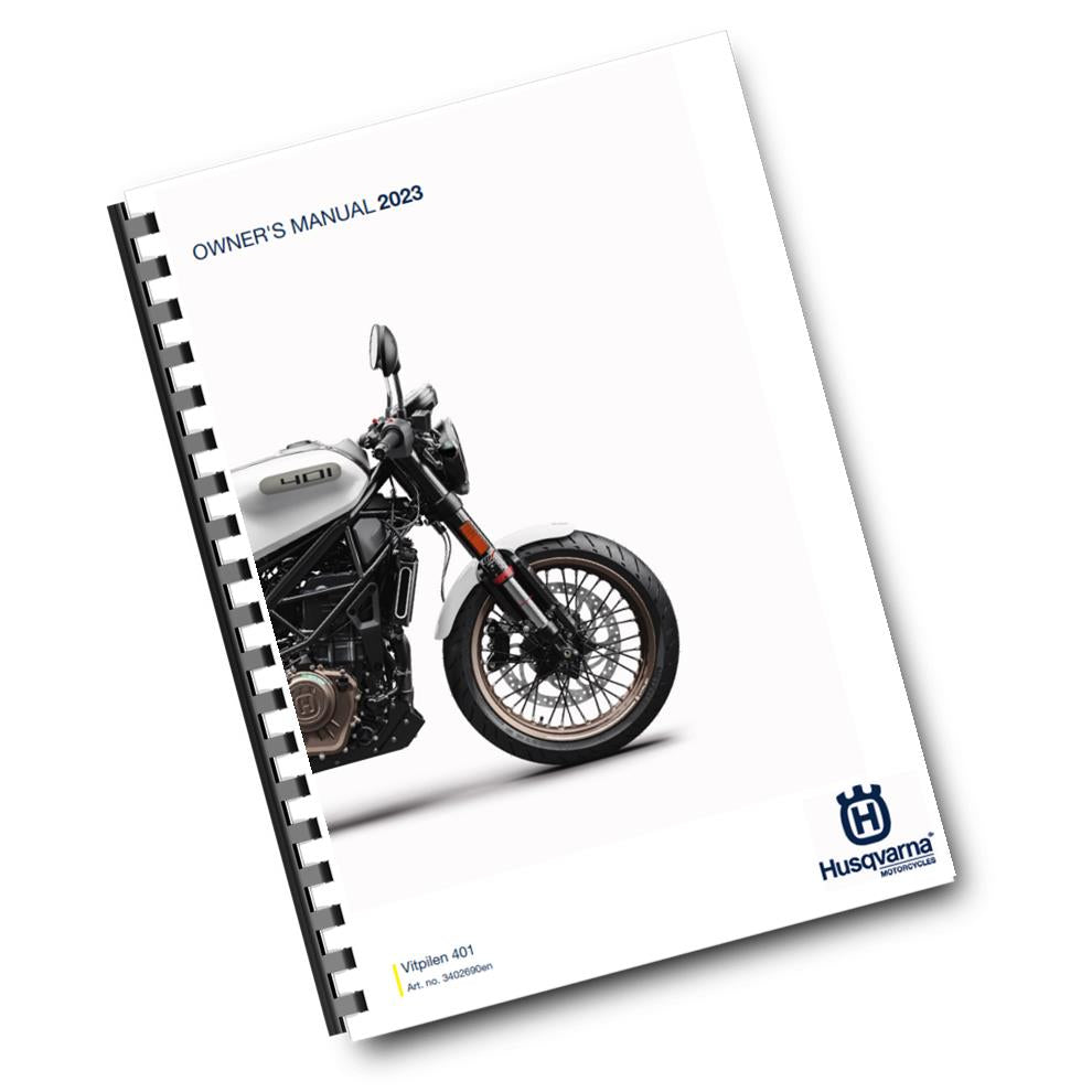 Official Husqvarna 2023 Vitpilen 401 US Owners Manual (Digital & Physical Copy)