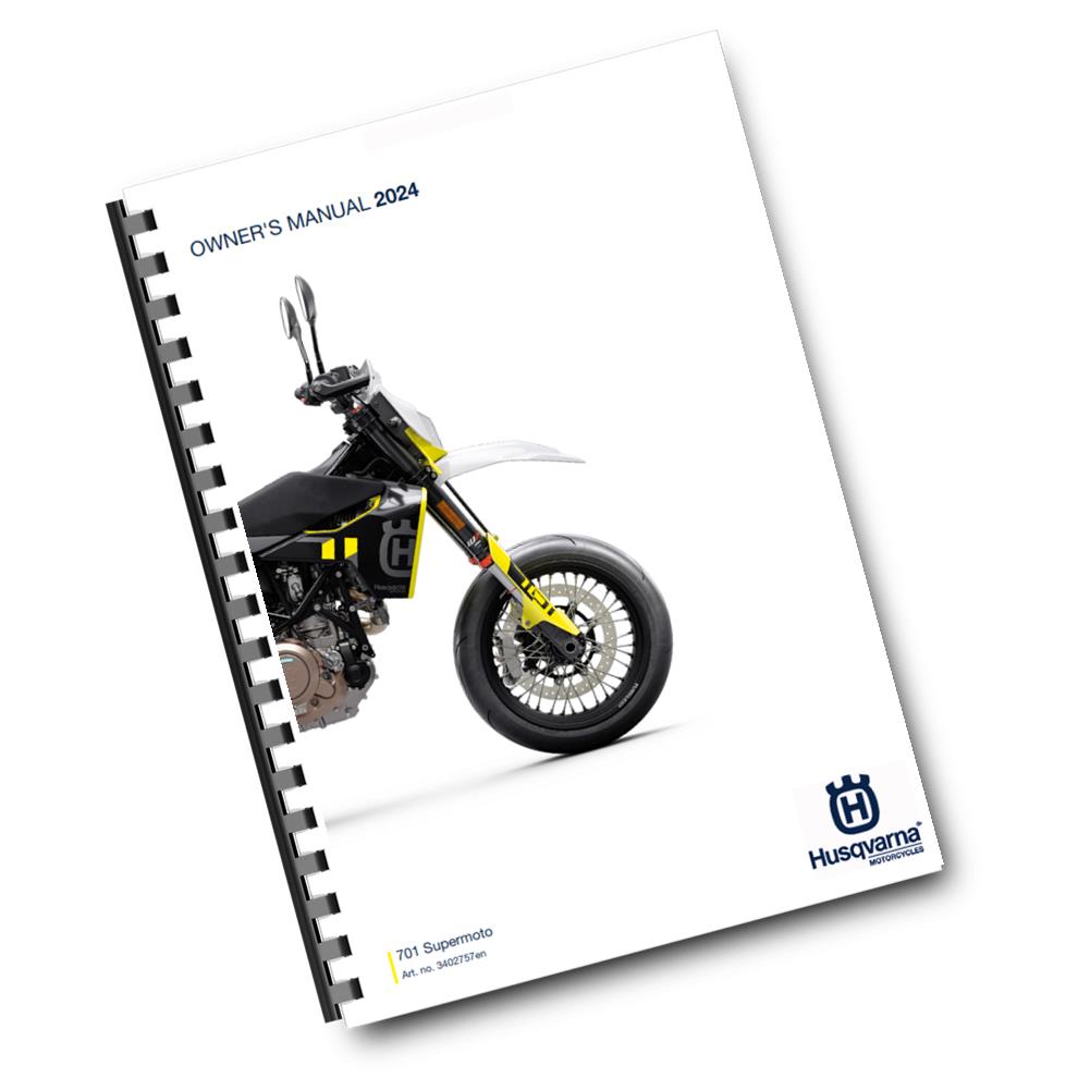 Official Husqvarna 2024 701 Supermoto Owners Manual (Digital & Physical Copy)
