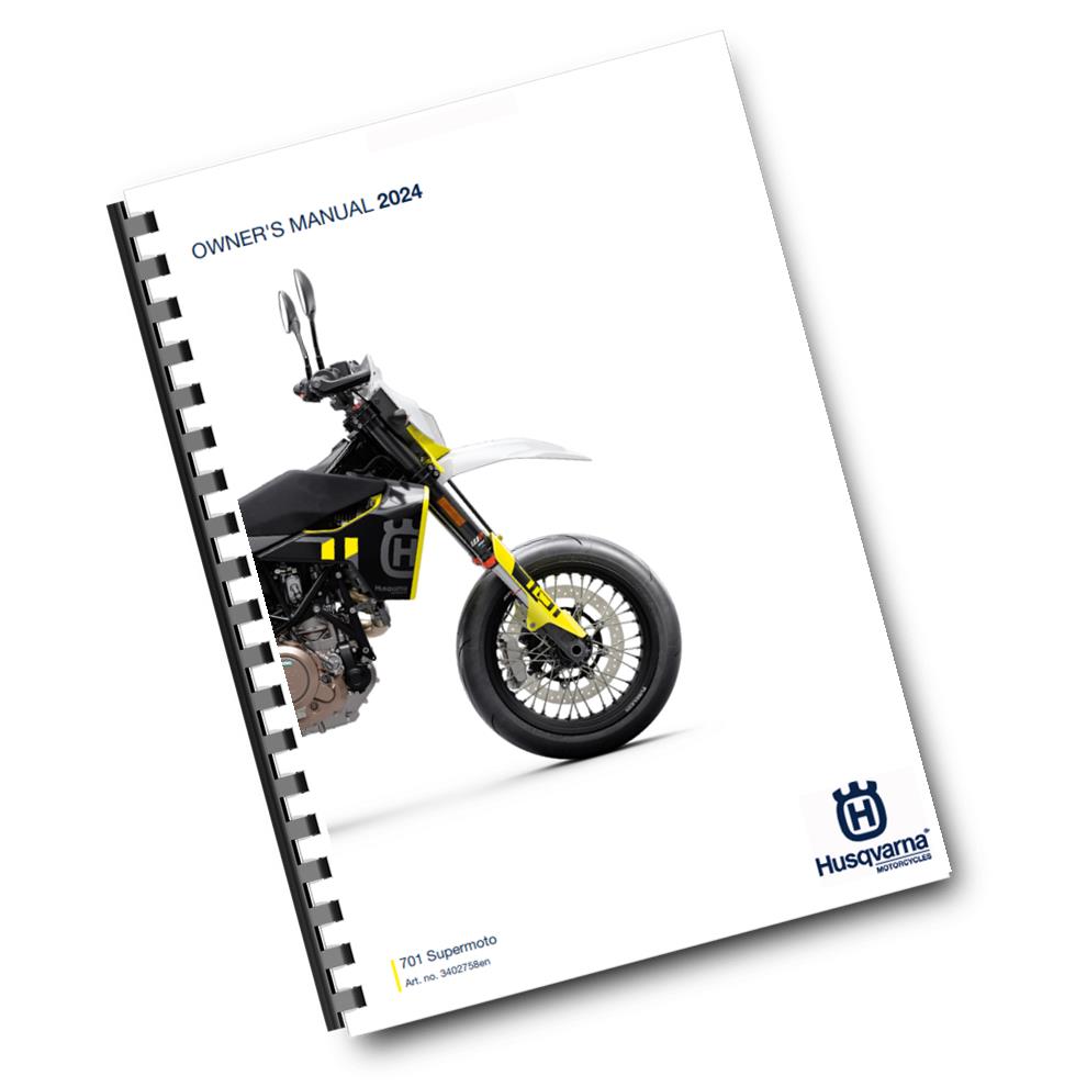 Official Husqvarna 2024 701 Supermoto US Owners Manual (Digital & Physical Copy)