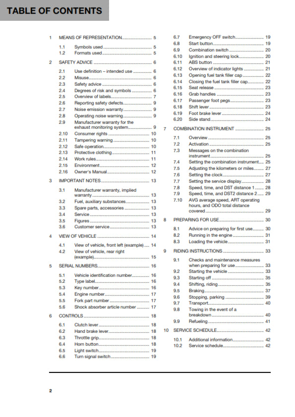 Official Husqvarna 2024 701 Supermoto US Owners Manual (Digital & Physical Copy)