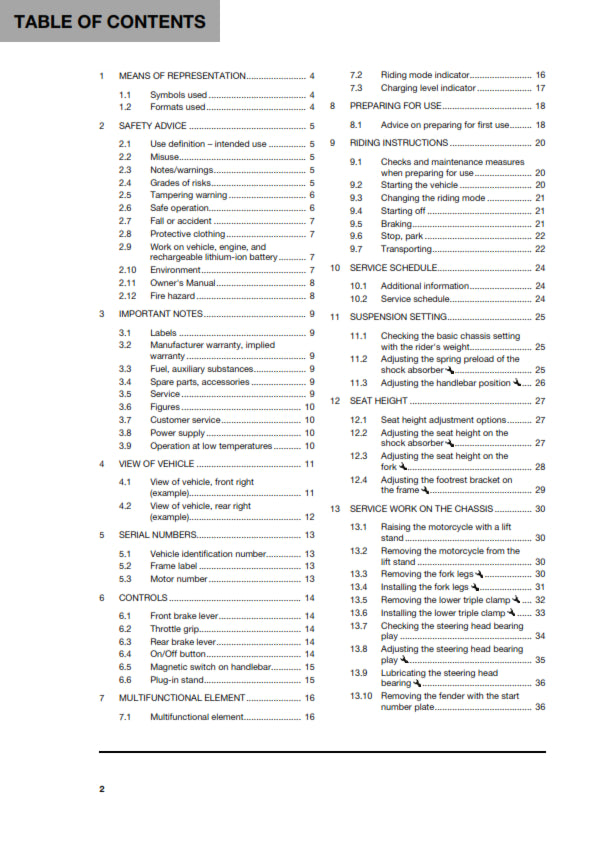 Official Husqvarna 2024 EE 2 Owners Manual (Digital & Physical Copy)