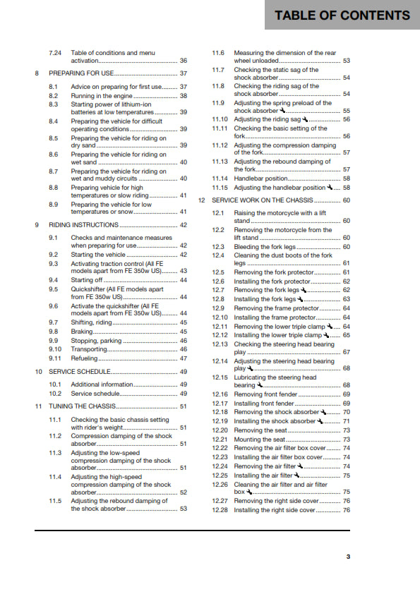 Official Husqvarna 2024 FE 350, 350w & FE 350 Pro Owners Manual (Digital & Physical Copy)