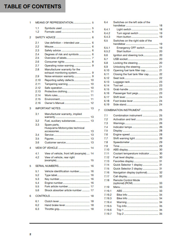 Official Husqvarna 2024 Svartpilen 250 US Owners Manual (Digital & Physical Copy)