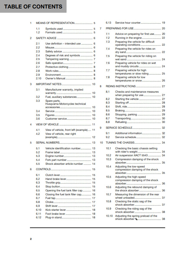 Official Husqvarna 2024 TC 85 19/16 & TC 85 17/14 Owners Manual (Digital & Physical Copy)