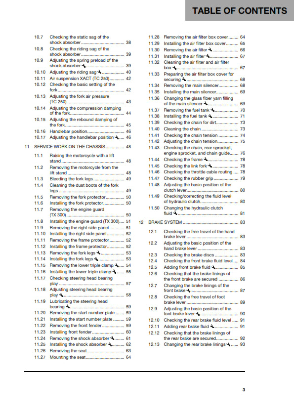 Official Husqvarna 2024 TC 250 & TX 300 Owners Manual (Digital & Physical Copy)