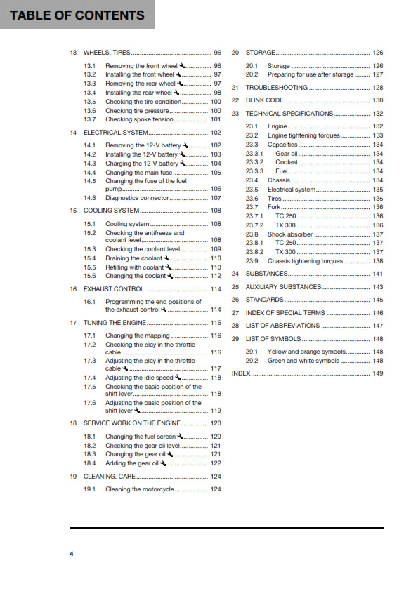 Official Husqvarna 2024 TC 250 & TX 300 Owners Manual (Digital & Physical Copy)