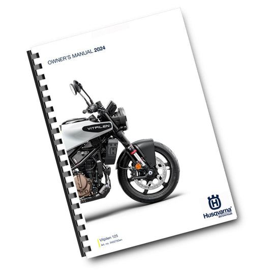 Official Husqvarna 2024 Vitpilen 125 Owners Manual (Digital & Physical Copy)