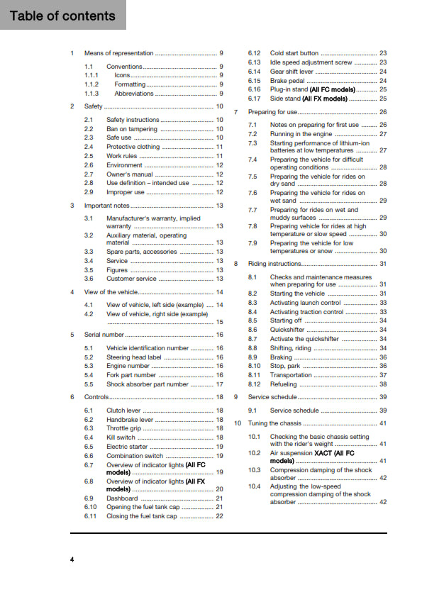 Official Husqvarna 2025 FC 350 & Heritage, FX 350 & Heritage Owners Manual (Digital & Physical Copy)