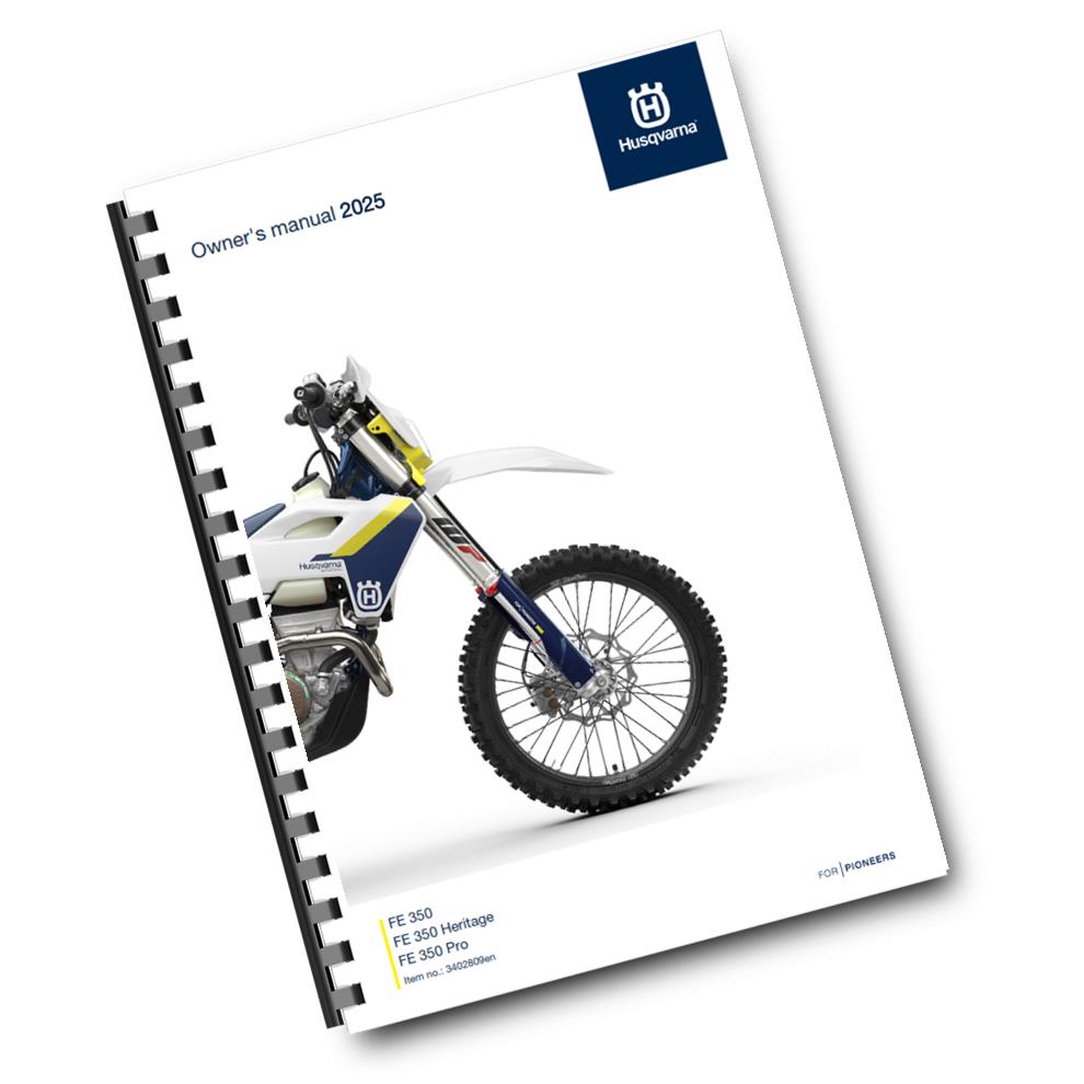 Official Husqvarna 2025 FE 350, Heritage & Pro Owners Manual (Digital & Physical Copy)