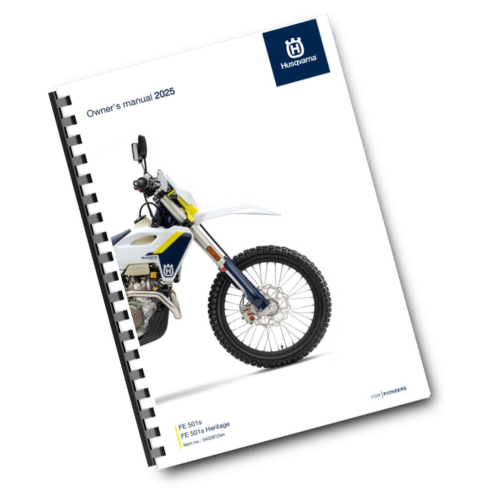 Official Husqvarna 2025 FE 501s & Heritage Owners Manual (Digital & Physical Copy)