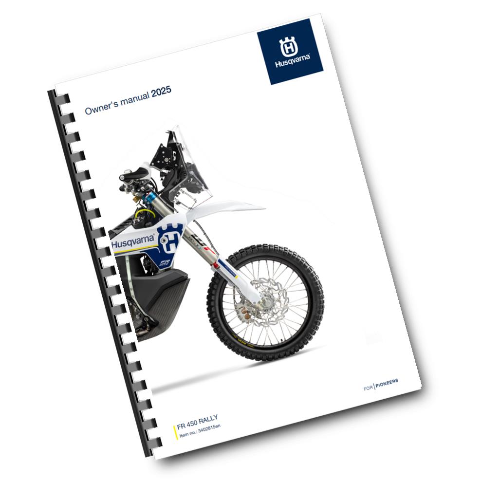 Official Husqvarna 2025 FR 450 Rally Owners Manual (Digital & Physical Copy)