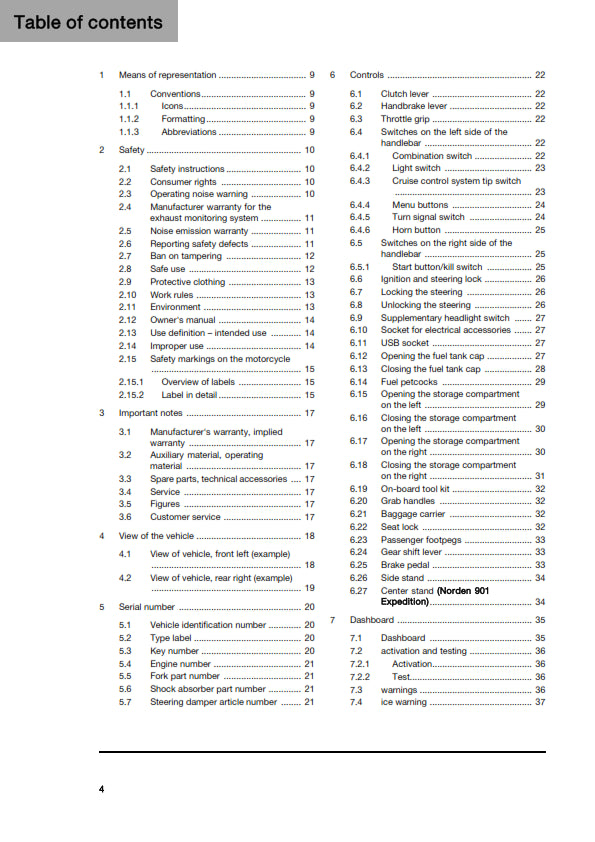 Official Husqvarna 2025 Norden 901 & Expedition US Owners Manual (Digital & Physical Copy)