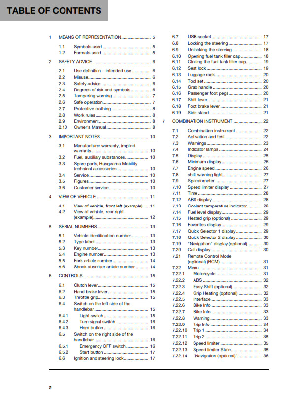Official Husqvarna 2025 Svartpilen 125 Owners Manual (Digital & Physical Copy)