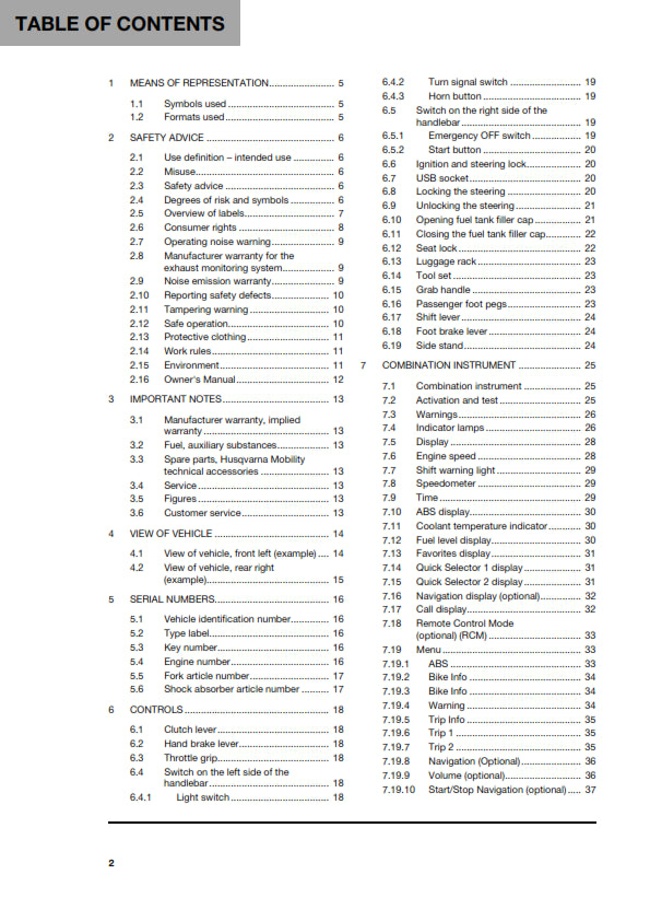 Official Husqvarna 2025 Svartpilen 250 US Owners Manual (Digital & Physical Copy)
