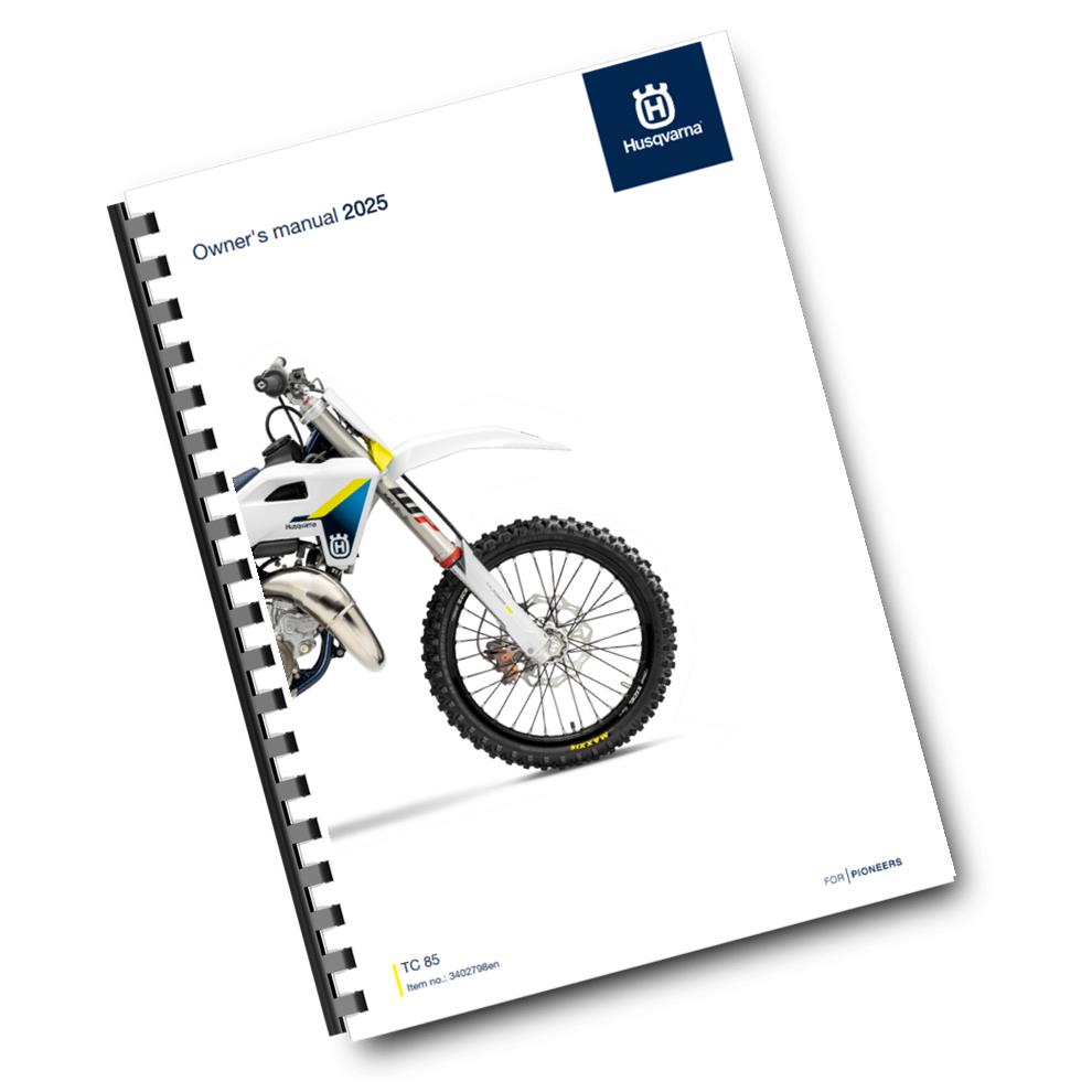 Official Husqvarna 2025 TC 85 19/16 & TC 85 17/14 Owners Manual (Digital & Physical Copy)