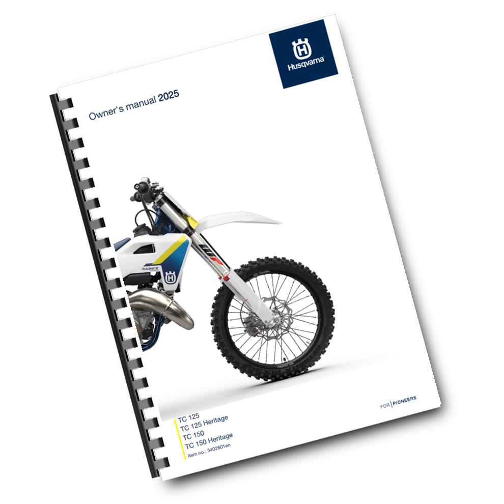 Official Husqvarna 2025 TC 125 & Heritage, TC 150 & Heritage Owners Manual (Digital & Physical Copy)