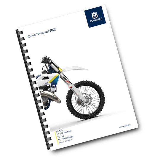 Official Husqvarna 2025 TC 125 & Heritage, TC 150 & Heritage Owners Manual (Digital & Physical Copy)