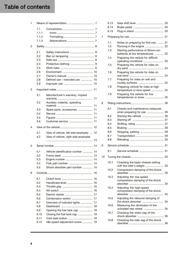 Official Husqvarna 2025 TC 125 & Heritage, TC 150 & Heritage Owners Manual (Digital & Physical Copy)