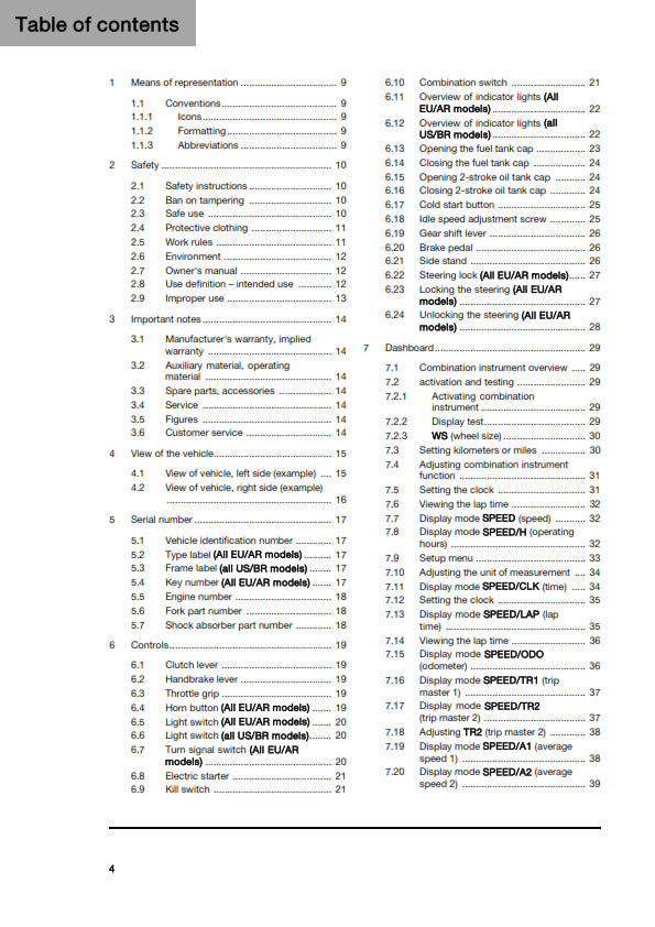 Official Husqvarna 2025 TE 250 & Heritage, TE 300, Heritage & Pro Owners Manual (Digital & Physical Copy)