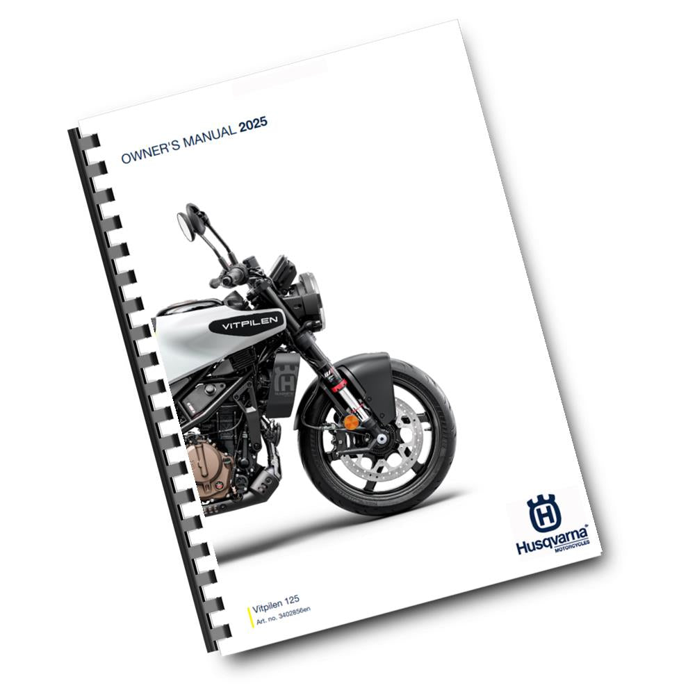 Official Husqvarna 2025 Vitpilen 125 Owners Manual (Digital & Physical Copy)