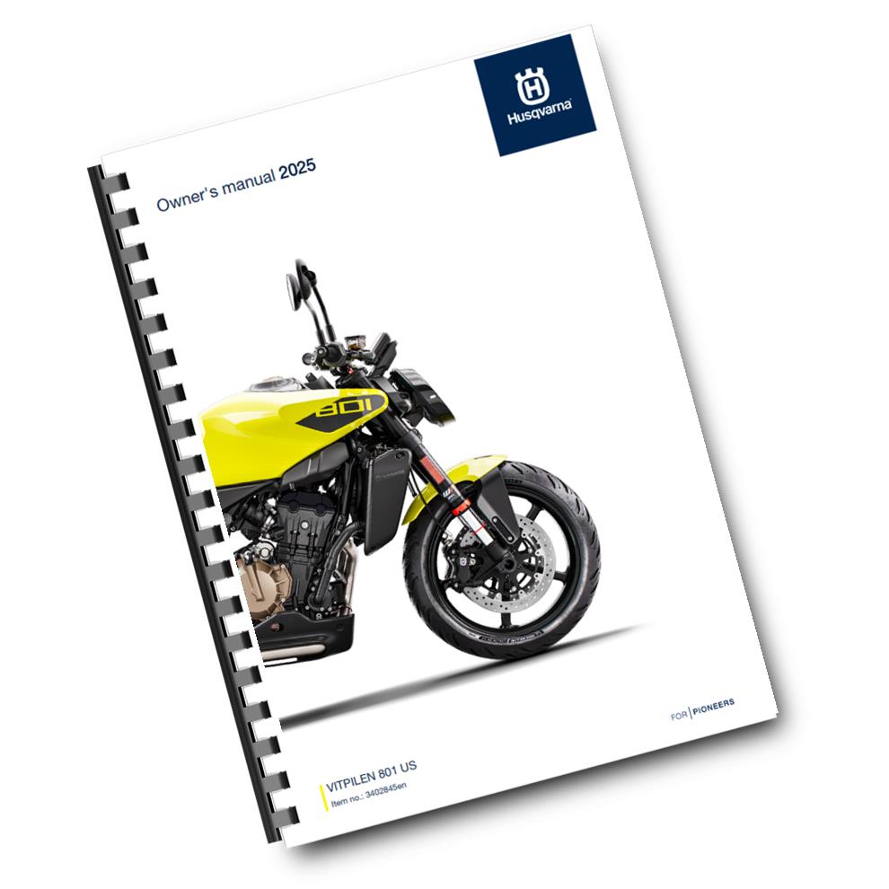 Official Husqvarna 2025 Vitpilen 801 US Owners Manual (Digital & Physical Copy)