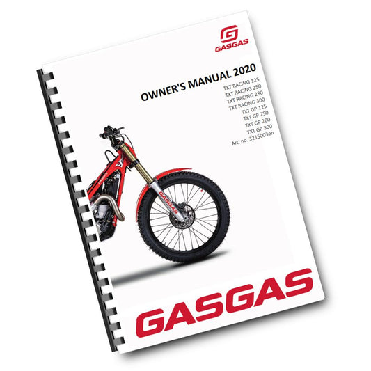 Official GasGas 2020 TXT Racing & GP 125, 250, 280, 300 Owners Manual (Digital & Physical Copy)