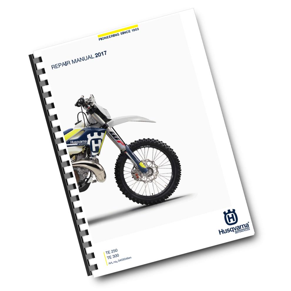 Official Husqvarna 2017 TE 250 & TE 300 Service Manual (Digital & Physical Copy)