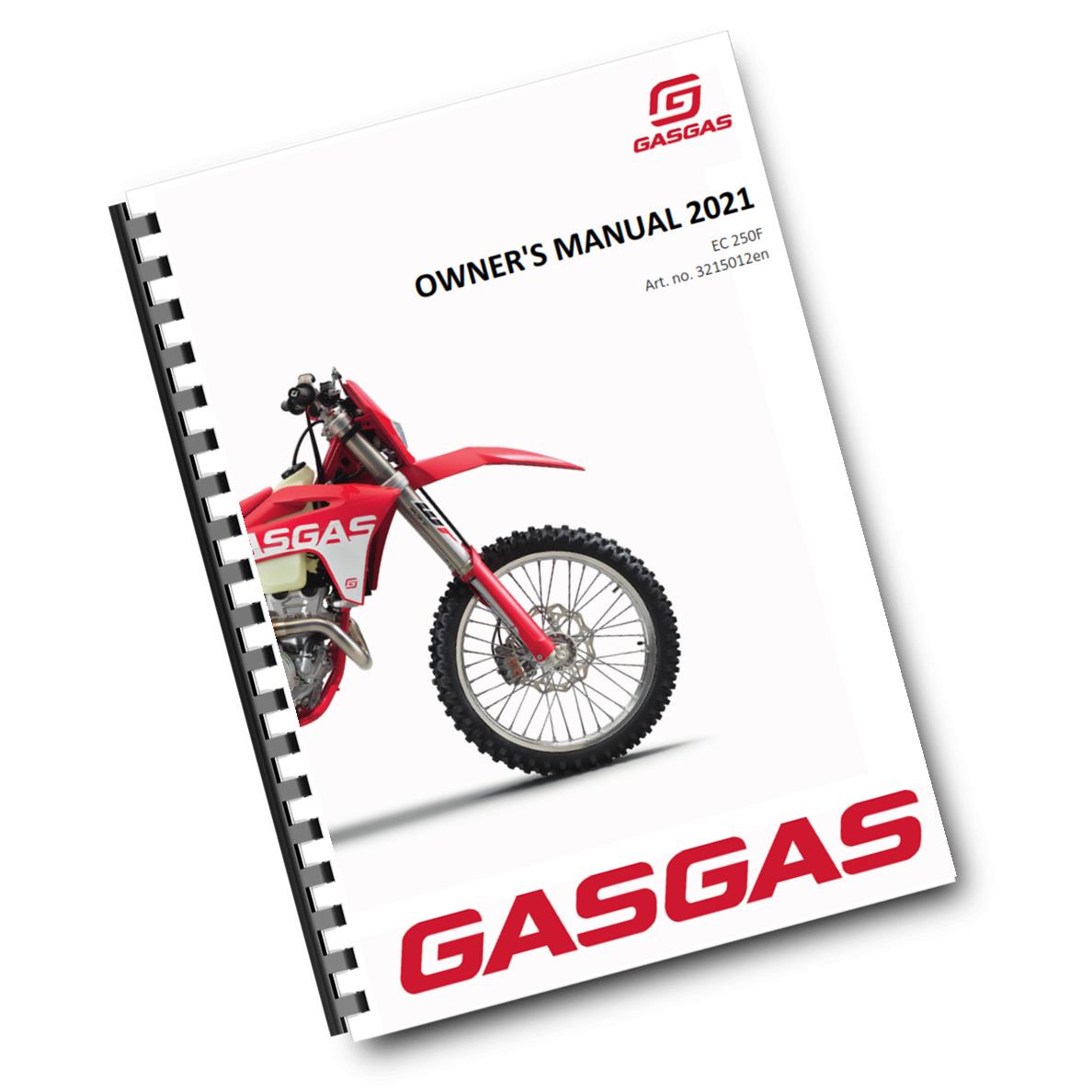 Official GASGAS 2021 EC 250F Owners Manual (Digital & Physical Copy)