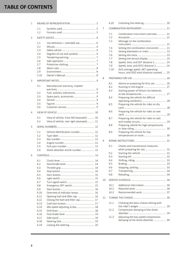 Official GASGAS 2021 EC 250F Owners Manual (Digital & Physical Copy)