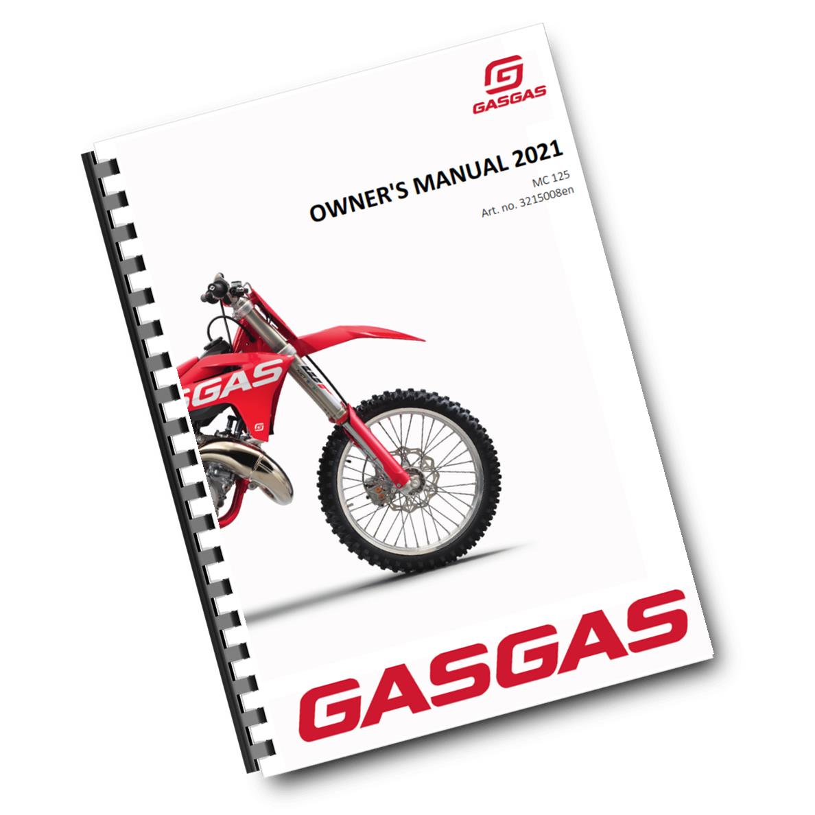 Official GasGas 2021 MC 125 Owners Manual (Digital & Physical Copy)