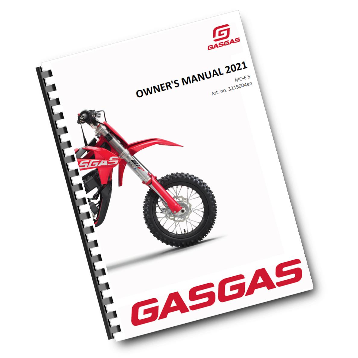 Official GasGas 2021 MC-E 5 Owners Manual (Digital & Physical Copy)