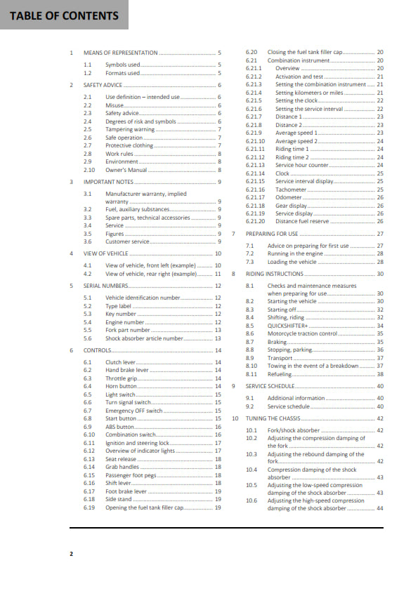 Official GasGas 2022 ES 700 Owners Manual (Digital & Physical Copy)